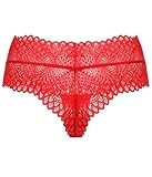 Avidlove Womens Underwear Lace Briefs Panties for Women Mid Low Rise Thong Sexy Hipster Ladies Underpants Red XXL