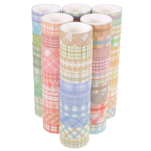 Cinta Washi Decorativa en Pack de 60 Rollos para Manualidades y Proyectos de Scrapbooking Creativo