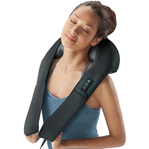 Brookstone Shiatsu Neck and Back Massager with Heat, 4.4 Pound