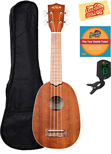 Kala Ka-P Mahogany Pineapple Soprano Ukulele Bundle With Gig Bag, Clip-On Tuner, Austin Bazaar Instructional Dvd, And Polishing Cloth #TOP17