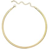 CLASSYZINT Gold Choker Necklaces for Women Stainless Steel Snake Chain Cute Short Chokers Collar Min