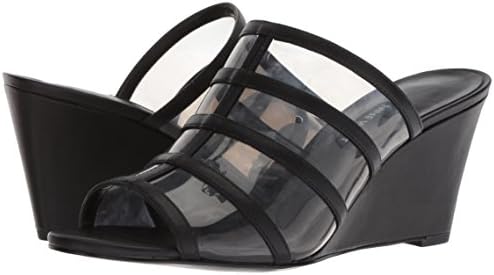 NINE WEST Women's Jesty Synthetic Wedge Sandal, Dark Grey, 10 | Image 6