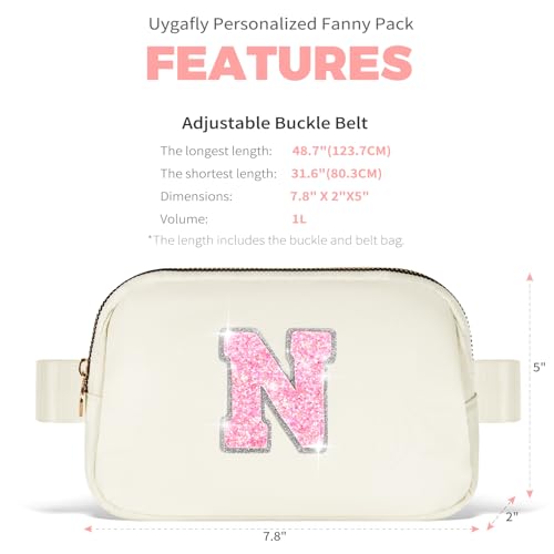 Image of Uygafly Gift for Teen Girls Kids Daughter Her - Birthday Gifts for 3 4 5 6 7 8 9 10 11 12 13 Year Old Girls,Fanny Pack Crossbody Bag Purse Belt Bag Cute Trendy Stuff | Cream,N