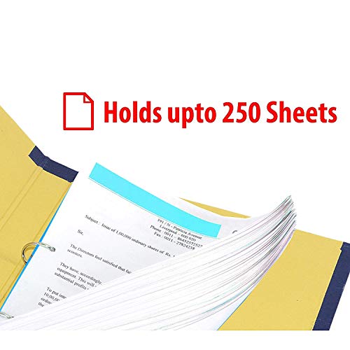 Image of DAHSHA 8 Pack Spring Files A4 Size Paper Folder Cobra File Document Organizer Certificates Holder- Color May Vary (35 x 26 x 3.5 cm)