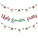 Big Dot of Happiness Ugly Sweater - Holiday & Christmas Party Letter Banner Decoration - 36 Banner Cutouts and Ugly Sweater Party Banner Letters