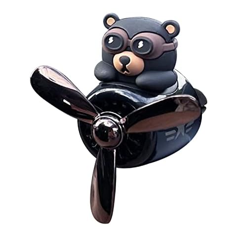 Bear Pilot Air Freshener,Car Air Freshener Retro Airplane Personalised Air Outlet Vent Accessories Cover