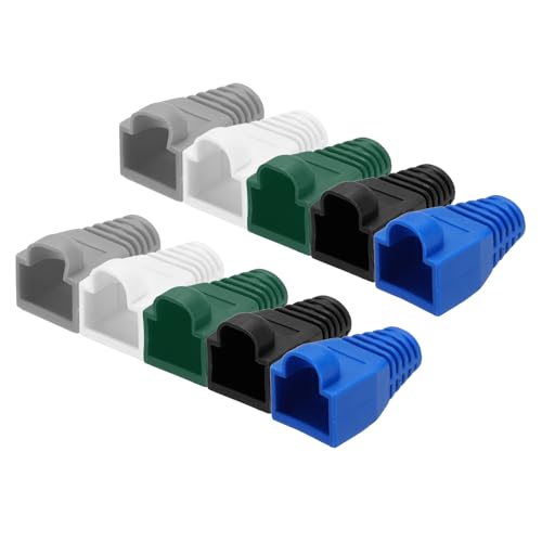 Cache-câbles réseau Ethernet RJ45 Meccanixity lot de 100 manchons de protection Cat6 6.5mm gris