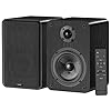 LONPOO LP-42A Altoparlanti da scaffale Attivo 60W RMS, con woofer da 4", 1" Tweeter, Bluetooth 5.3, Ottico, RCA,3.5mm AUX-IN, telecomando per la casa (nero)
