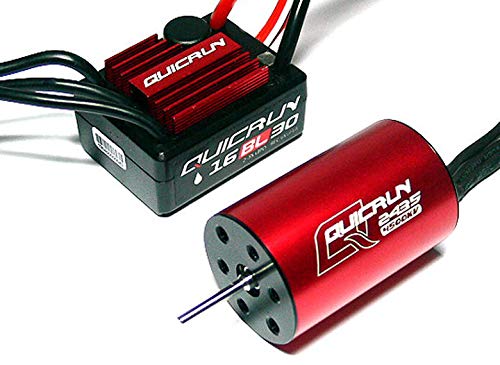 Xiangtat Hobby Wing Brushless Combo QuicRun 2435 SL G2 4500KV Motor + WP-16BL30 30A ESC + Program Card for 1/16 1/18 RC Car