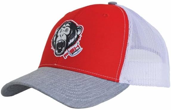 Fish Monkey FM75-RDWHG Hat Scream'N Monkey Red/White/Heather Grey