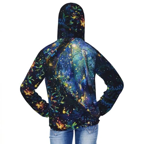 Music Notes Guitar Youth Lightweight Sports Long Sleeve Jacket For Outdoor Activities4