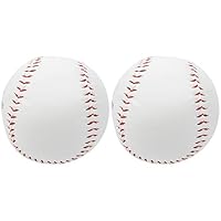 Yowmina 2Pcs Standard Baseball Ball, 9 inch Game Baseballs for Youth and Adult Baseball Players Training, Soft Leather Baseball for Batting Fielding Hitting Pitching Practice