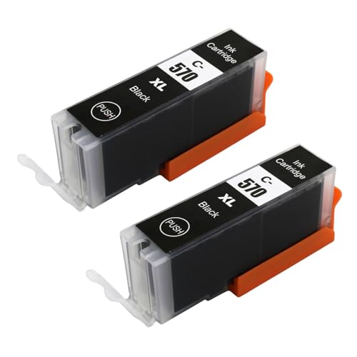 Ink Jungle 2x PGI570XL Black Compatible Ink Cartridges for Canon PIXMA MG7750 MG7751 MG7752 MG7753 MG6850 MG6851 MG6852 MG6853 MG5750 MG5751 MG5752 MG5753 Printers