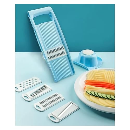 Multifuncional Cortador de Verduras 4 en 1 Azul 2 pzas miniatura 4