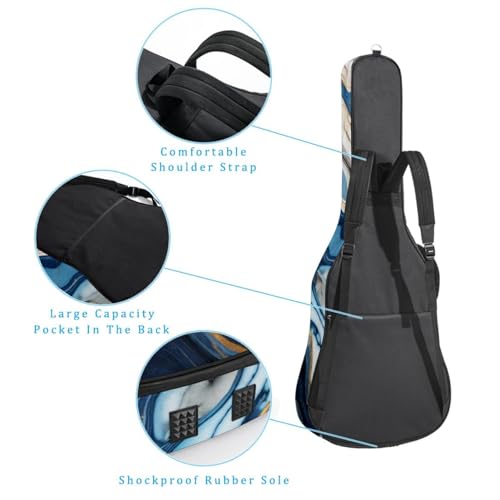 Sac pour guitare multicolore à couche de protection et grands compartiments - 3