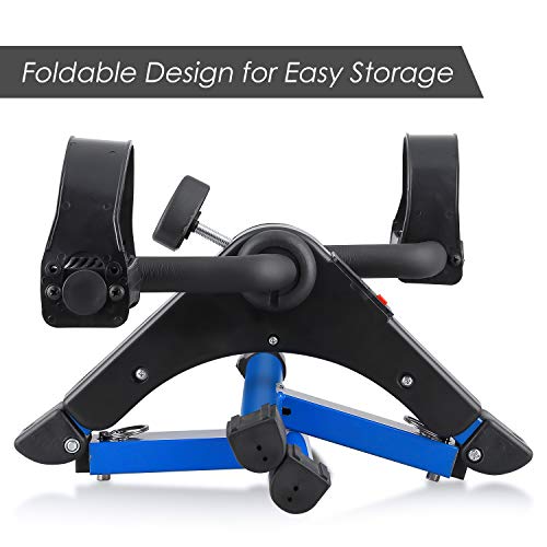 Folding Pedal Exerciser, Mini Exercise Bike Under Desk Bike Foot Pedal Exerciser, Foot Hand Cycle Portable Peddler Machine Bicycle Exerciser Arm Leg Exerciser While Sitting by AGM - Image 8