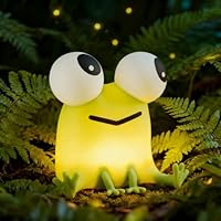 AINEEU Frog Night Light with Big Eyes, Soft Silicone Nursery Night Light for Kids, Rechargeable Dimmable Frog Lamp with Timer, Room Decor Kawaii Toys and Gifts for Boys and Girls