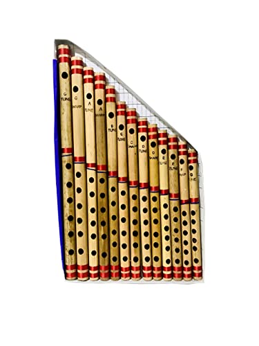 Bamboo Bansuri Flute For Beginners Set Multiple Key Tune 7 Holes Fipple Woodwind Clarinet Bamboo Quena Flute Indian Musical Instrument Krishna Flute Birthday Gift Mens Women Kids Set Of 13 #TOP1