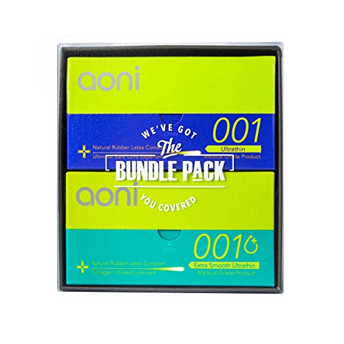 Aoni Condoms Value Pack - Ultrathin 001 12 Pack Box & Extra Smooth Ultrathin 001 12 Pack Box - 001 Series
