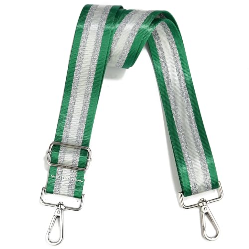 Image of LVYOUME Purse Strap Silver Hardware Wide Bag Straps Replacement Crossbody Adjustable Shoulder Strap for Purses