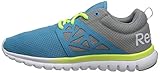 Reebok Sublite Authentic Womens Running Shoe 6.5 Blue-Grey-Yellow