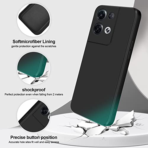 GiiYoon Case Compatible with OPPO Reno8 Pro, Silky-Soft Touch Full-Body Protective Phone Silicone Case - Image 2