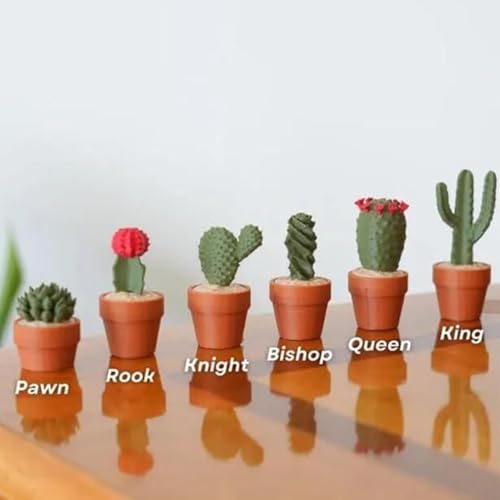 Ensemble d'échecs cactus 3D de table haute précision - 5