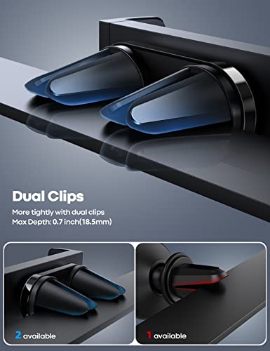 Lamicall Car Vent Phone Mount - Air Vent Clip Holder, Universal Stand Hands Free Cradle Compatible with iPhone 17 16 15 Pro14 13 12 Pro Max Mini XS XR Plus SE, All 4.7-6.5'' Smartphone, Black