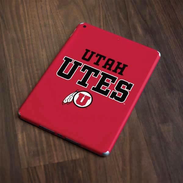 Skinit Decal Tablet Skin Compatible with iPad 9.7in (2018) - Officially Licensed College Utah Utes Text on Red Design