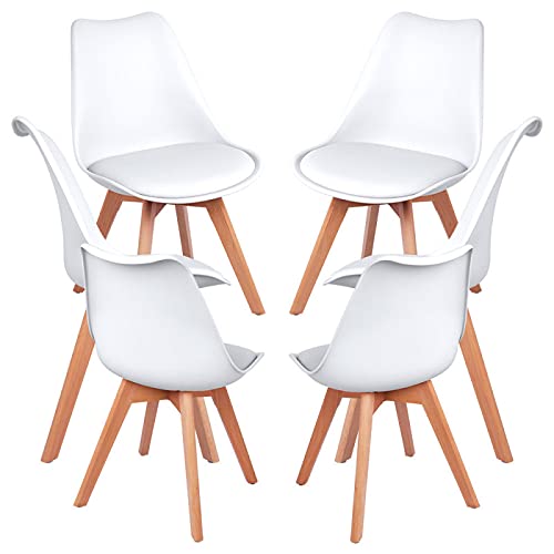 Sillas Comedor Pack 6 Blancas Marca Regalos Miguel
