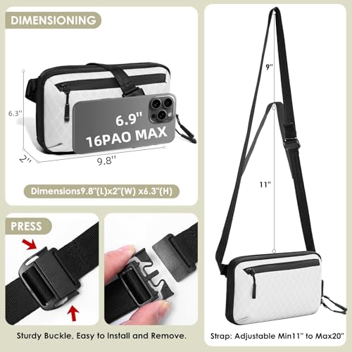 Small Crossbody Bag for Women with Duraflex Buckle - Waterproof Nylon Diamond Quilted & 900D Poly, Adjustable Shoulder Purse3