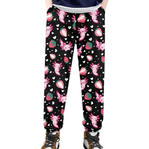 Pinupub Boys Girls Jogger Pants with Pockets Graphic Printed Trendy Casual Bundle Foot Sweatpants2