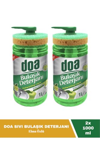 Sıvı Bulaşık Deterjanı, Elma Özlü, 1000 ml x 2 Adet