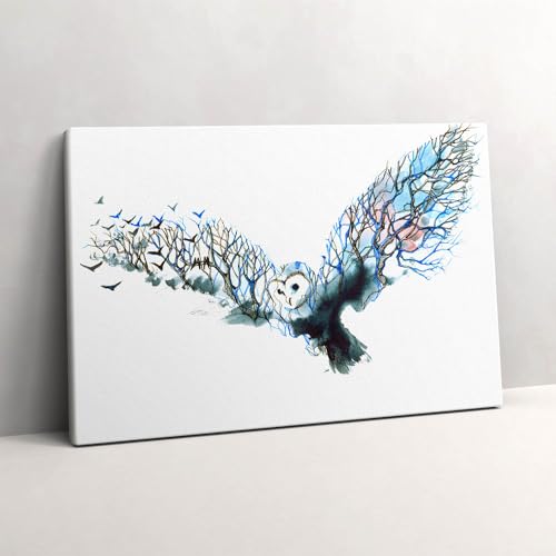 Murale d'art grand tableaux 60x40cm oiseaux décoration salon