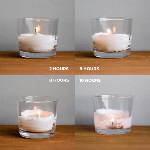 Image of CANDWAX Ivory Votive Candles Pack of 72 - Unscented Smokeless Long Lasting Small Candle Set - Ideal for Home Decor, Spa, Special Occasions, Dinners and Parties - Votive Ivory Candles Bulk