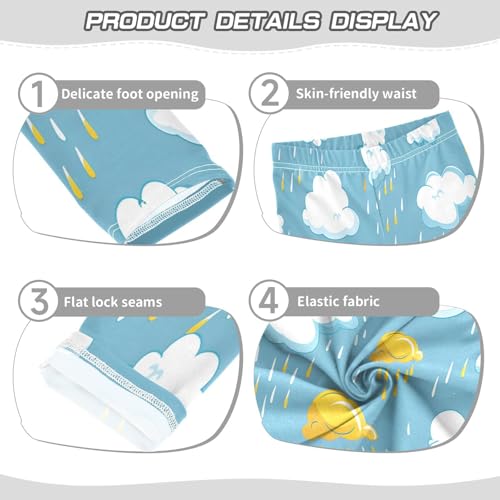 Toddler Girls Leggings Printed Yoga Pants Leggings Clouds and Rain for Kids3