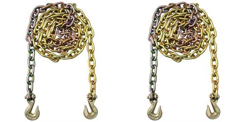 2 Pack 5/16" X 20' G70 Tow Chain Binder Tie Down Flatbed Truck Trailer Chain #TOP2