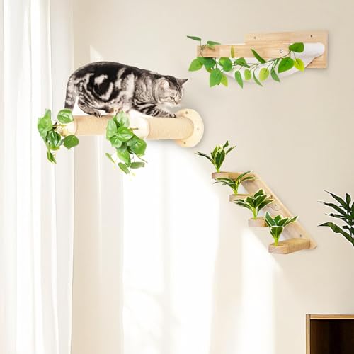 MEOWOOU Juego de muebles de pared 3 en 1