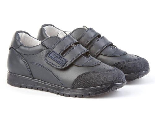 Zapatillas Deportivas Infantiles Colegiales con Puntera Reforzada, Todo Piel. mod.904. Calzado Infantil Made in Spain, Garantia de Calidad. (36, Azul Marino)