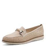Tamaris Damen Slipper, Frauen Slipper, Mokassins,TOUCHit-Fußbett,Touch-it,beige,Lack,rot,rosa,atmungs-aktiv,bequem,bequemlichkeit,Nude,39 EU