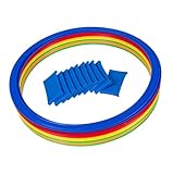 Didiseaon 10 pezzi Anelli Gioco da Lancio per Gioco Agilità e Coordinazione per Esterno Giardino e Carnevale con Fibbiette Colorate e Divertimento all Aperto