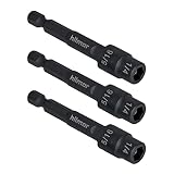 hilmor 2.75" 1/4 & 5/16 Reversible Magnetic Nut Driver, 3-Pack