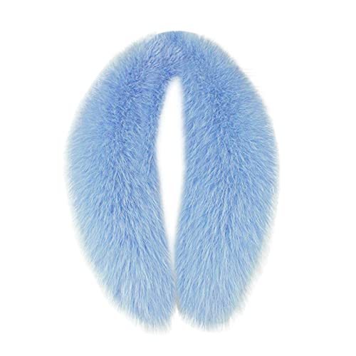 And - Bufanda de pelo para mujer, bufanda de felpa sintética, calentador de cuello para mujer, bufanda de contabilidad, azul, Talla única