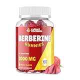 2000mg Berberine Supplement Gummies – High Potency Wellness Blend with Ceylon Cinnamon, Turmeric, Magnesium & Chromium, Vegan, Non-GMO, Gluten-Free, Peach Flavor, 60 Gummies - 1 Pack