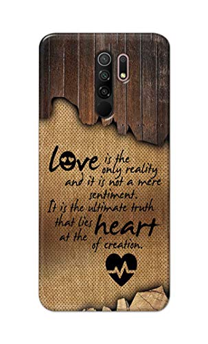 Image of PRINTFIDAA Love is The Only Reality and It is Not Mere Sentiment Printed Designer Hard Case for Poco M2 / Poco M2 Reloaded Back Cover -(e) RPM1010