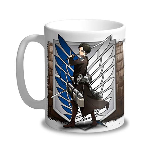 Caneca de Cerâmica Levi Ackerman Shingeki No Kyojin (Attack on Titan)