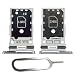 Produktbild IS-TECK SIM-Kartenhalter Ersatz SIM-Tray Kompatibel mit Samsung Galaxy S22 / Plus Dual inklusive SIM-Nadel SIM-Kartensteckplatz (Phantom White)