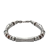 Länge: ca. 19 cm Fossil Herren-Armband Edelstahl JF87221040