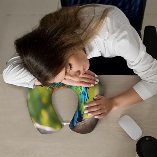 Almohada de espuma viscoelástica negra cuello para viajar miniatura 7