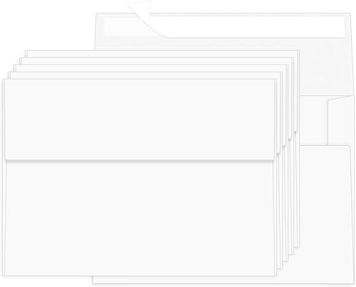 Vista 28 de Paquete de 100 sobres blancos de 5 x 7 pulgadas, sobres A7 para invitación de tarjetas, boda, fiesta de cumpleaños, baby shower